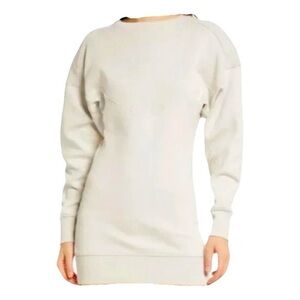 Amylynn Neu Oatmeal Neutral Mini Sweatshirt Dress - Size M - NWT